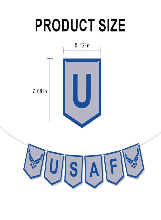 DodelyGz Military USAF Banner, Memorial Day Independence Day Veterans Day Patriotic US Air Force Theme Party Decoration Supplies - Image 3