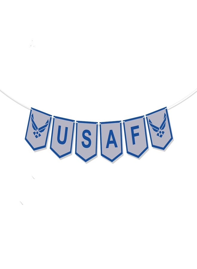 DodelyGz Military USAF Banner, Memorial Day Independence Day Veterans Day Patriotic US Air Force Theme Party Decoration Supplies - Image 1