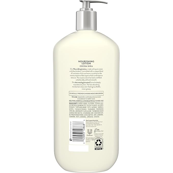 Suave Skin Solutions Body Lotion Cocoa Butter and Shea 32 oz - Image 2