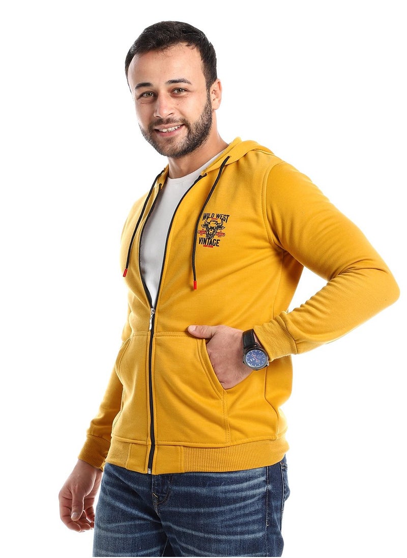 سيزار - هودي رجالي طباعة ومزود بسوستة وجيوب أمامية - Image 1