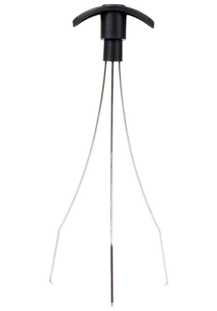 Franmara Cork Retriever 1030 - Stainless Steel Wine Cork Extractor with Black Handle - Image 1