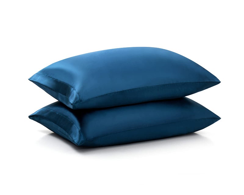 Ersmak Satin Pillowcase Standard Set of 2  Ultra Soft & Silky Satin Pillow Cases for Hair and Skin  Wrinkle Fade Resistant Pillow Covers with Envelope Closure (Navy Blue) - Image 5