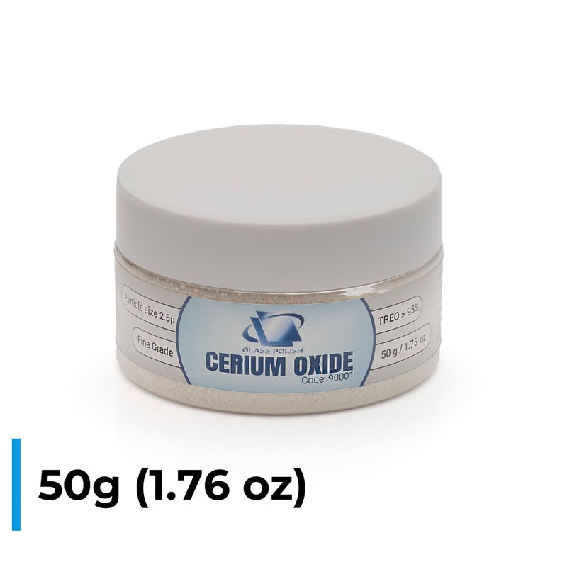 Generic Glass Polish 90001 Cerium Oxide Fine Grade Glass Polishing Powder - TREO 95% - 2.5 microns - 50 Grams - White  - Image 2
