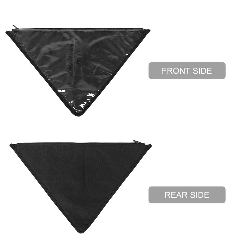 Memorial Flag Display Bag With Zipper: Memorial Day Burial Folded Flags Bags Triangle Holders For Funeral Black - Image 3