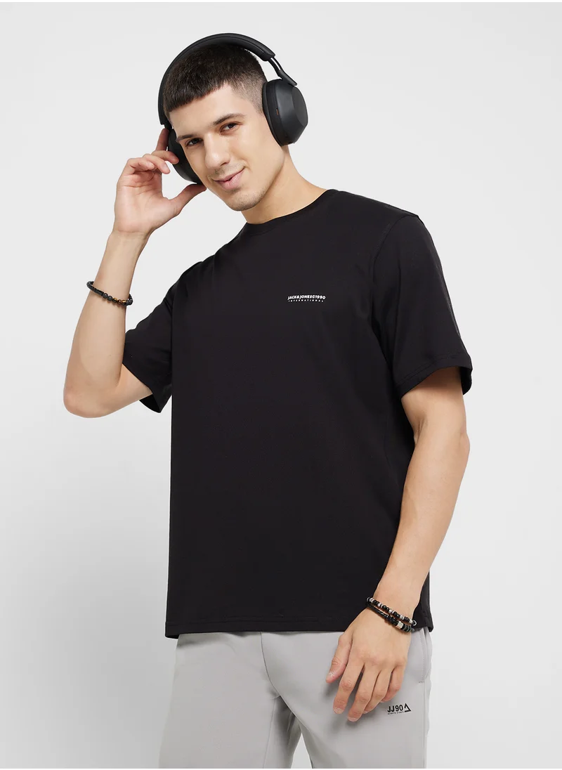 جاك اند جونز Jorportland Logo Crew Neck T-Shirt