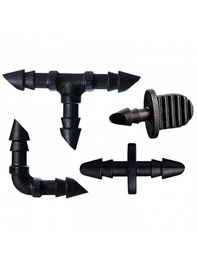 Orbit 67431 1/4" Barb 30-Piece Drip Irrigation, Drip Fitting Assortment, 10 Couplings, 10 Plugs, 5 Tees, and 5 Elbows