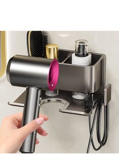 No-Drill Wall-Mounted Hair Dryer Holder - Rustproof and Corrosion-Resistant Space Aluminum with Cord Hook Design - pzsku/Z65FEF1A34754A3C58695Z/45/_/1732098810/4d12fd41-66f4-45fe-a1ba-feaee44cb526