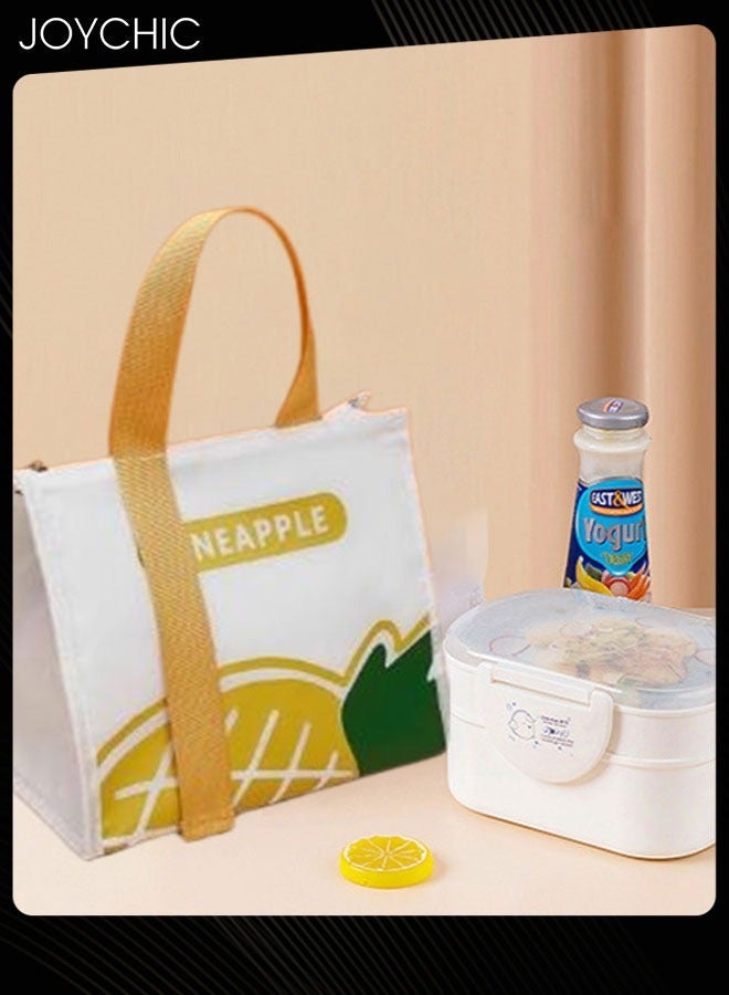 جوي شيك حقيبة غداء ملونة من رقائق الألومنيوم المقاومة للماء والزيت مع حزام مقبض للمدرسة والمكتب والعمل والسفر في الهواء الطلق - Image 1