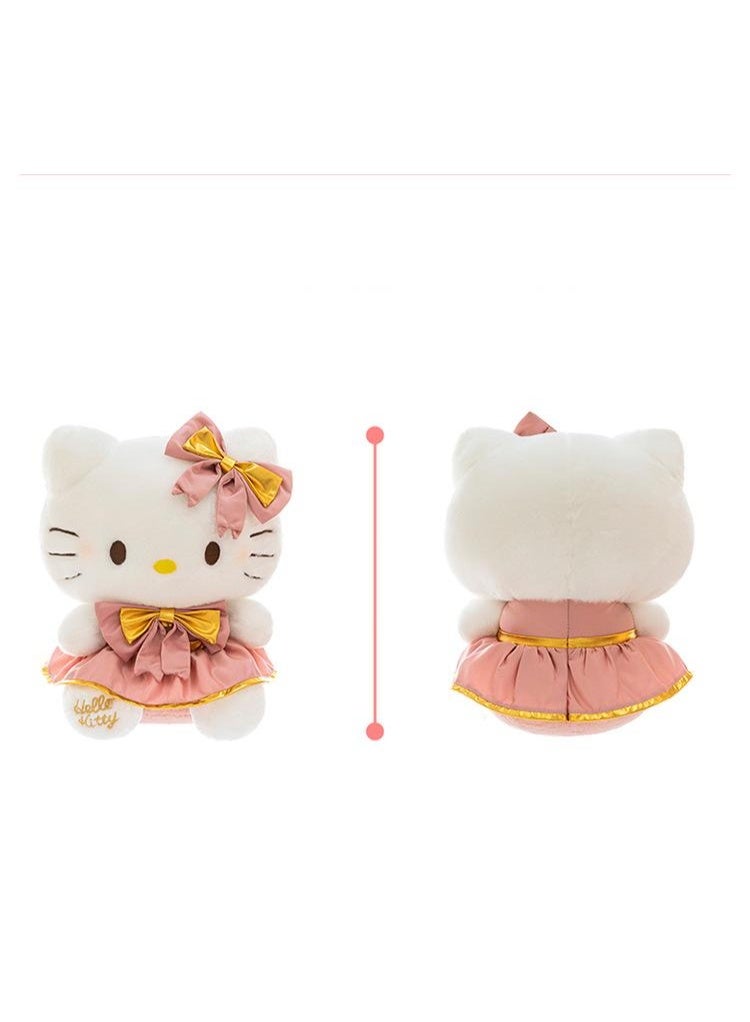 هالو كيتي دمية محشوة فراشة بقوس، لعبة قط كيوت، فستان زهري وردي، دمية هالو كيتي - Image 5