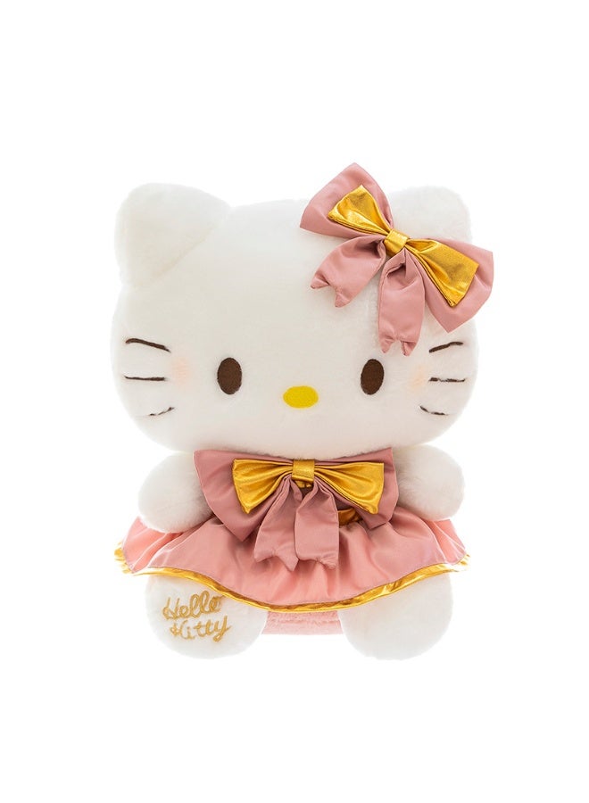 هالو كيتي دمية محشوة فراشة بقوس، لعبة قط كيوت، فستان زهري وردي، دمية هالو كيتي - Image 4