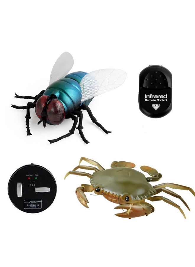جهاز التحكم عن بعد للحشرات جهاز التحكم عن بعد Fly Bee Ladybug الأشعة تحت الحمراء جهاز التحكم عن بعد الإلكتروني للحيوانات الأليفة خدعة محاكاة إبداعية للحشرة - اللون: 7701 رمادي صحراوي 100 جرام  - Image 3