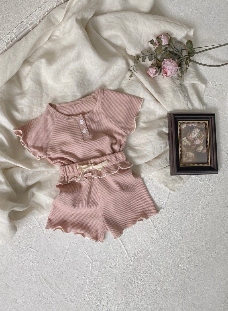 RedMapleTEK Soft And Breathable Cotton Short-Sleeved Shorts For Baby Girls - Image 5