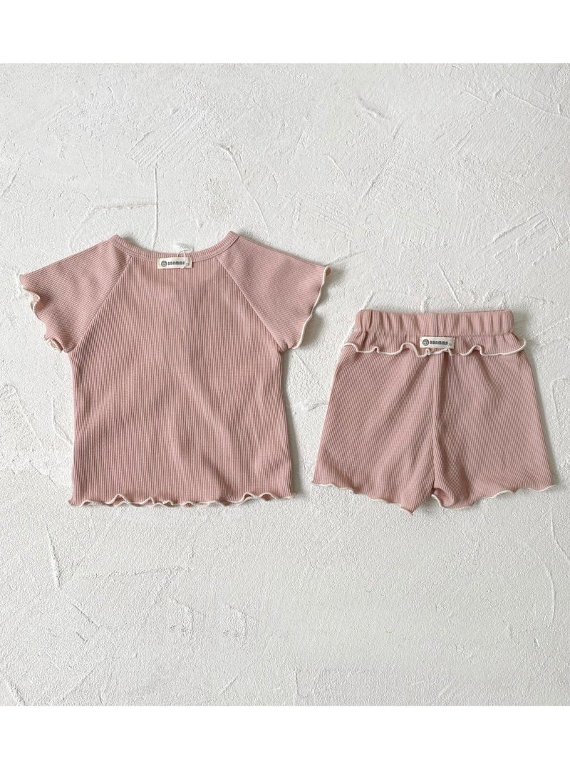 RedMapleTEK Soft And Breathable Cotton Short-Sleeved Shorts For Baby Girls - Image 3
