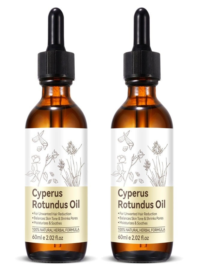 Cacukn 2 Pcs Cyperus Rotundus Oil, Cypress Rotundus Oil for Hair Removal, Naturally Reduce Unwanted Hair Growth, Reducing Body Hair Growth, For All Skin Types, Non-irritating Formula - Image 1