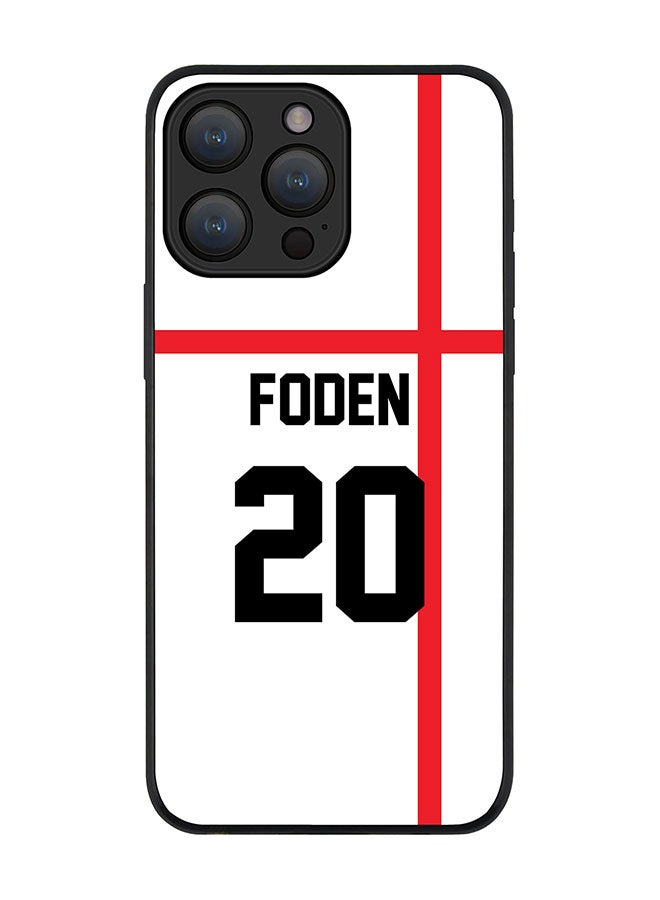 Stylizedd Cover for iPhone 15 Pro Max Case Rugged Black Slim fit Flexible Protective Phone Cases - Football Team - EnglandPlayer Name - Foden - Image 1