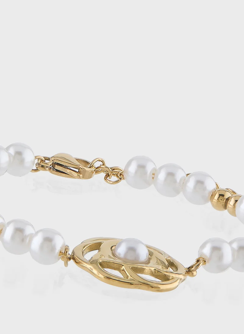 Staurtz 18kGP Vintage Pearl Bracelet