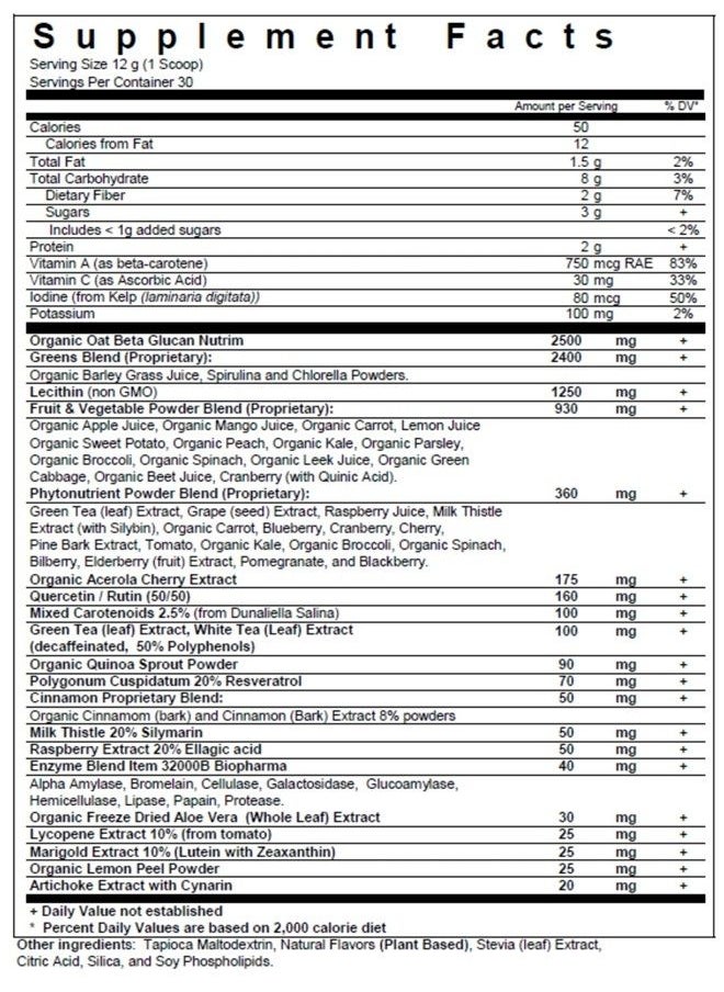 Biopharma Scientific - NanoGreens Greens Fruit and Vegetable Superfood Powder | Natural Strawberry Flavor | 30 Servings | Spirulina, Chlorella, Kale, Spinach, Plant Based Enzymes - Image 1