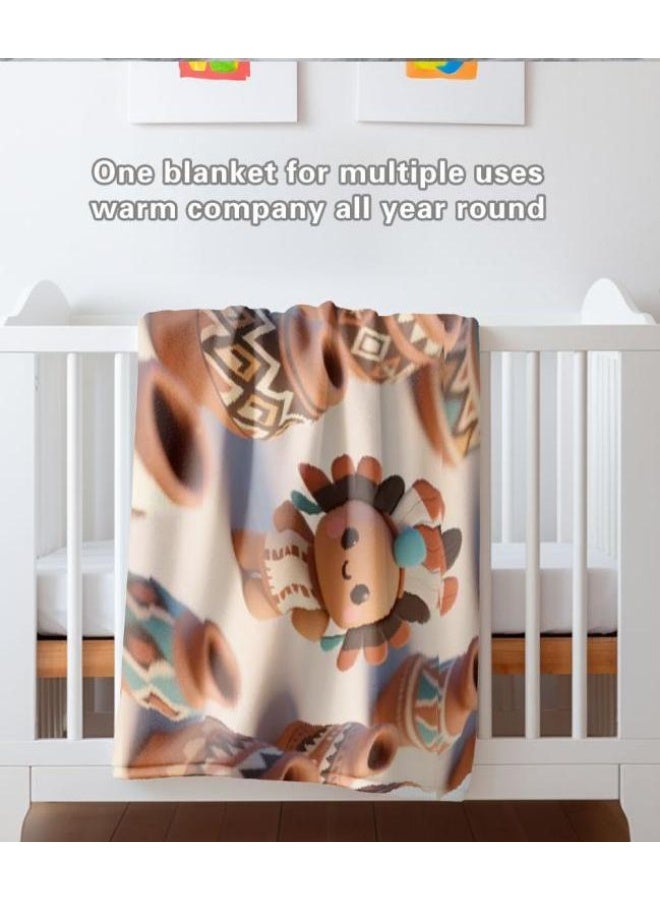 عام بطانية رقيقة من الفانيلا الكرتونية للأطفال أو الطلاب (دافئة ومريحة ومناسبة للنوم والألعاب) 100 سم * 150 سم - 755 - Image 5