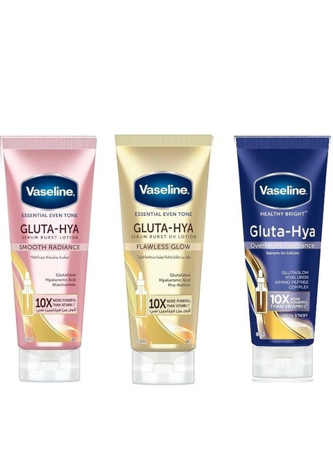 Vaseline Gluta Hya Multi Pack(3in200ml)