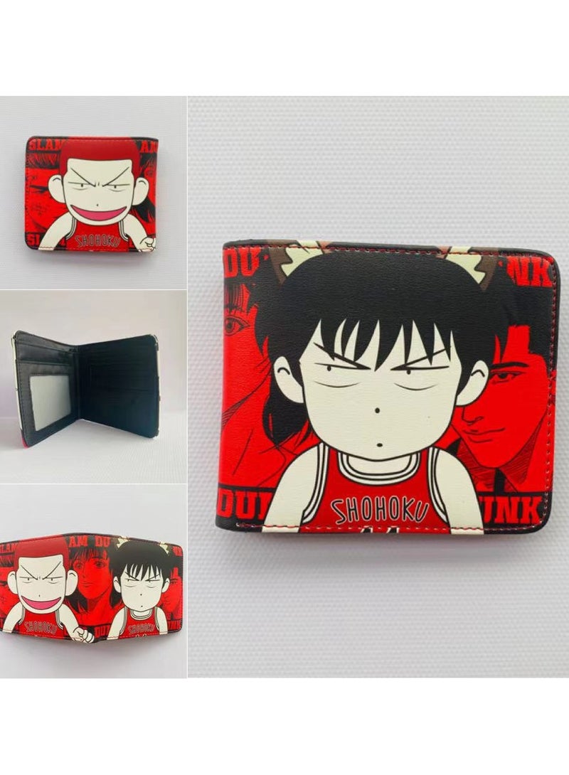 KUYING Slam Dunk, Student Card Bag, Leather Wallet 