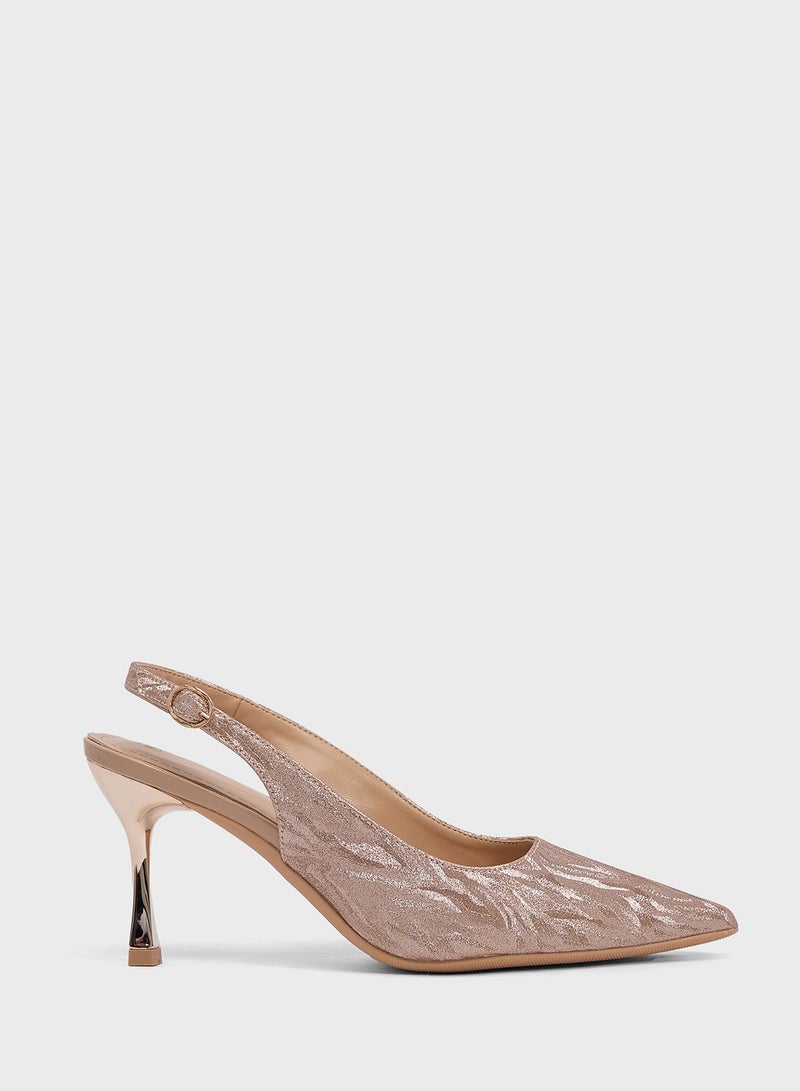 Khizana High Heeled Sling Back Pump - Image 1