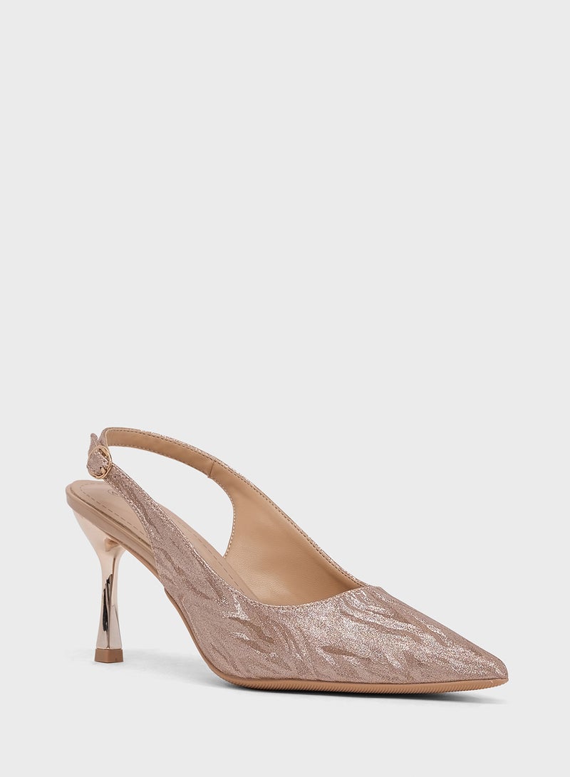Khizana High Heeled Sling Back Pump - Image 2