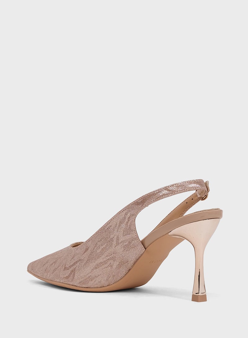 Khizana High Heeled Sling Back Pump - Image 3