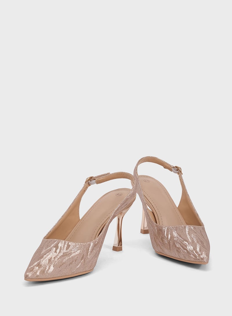 Khizana High Heeled Sling Back Pump - Image 4