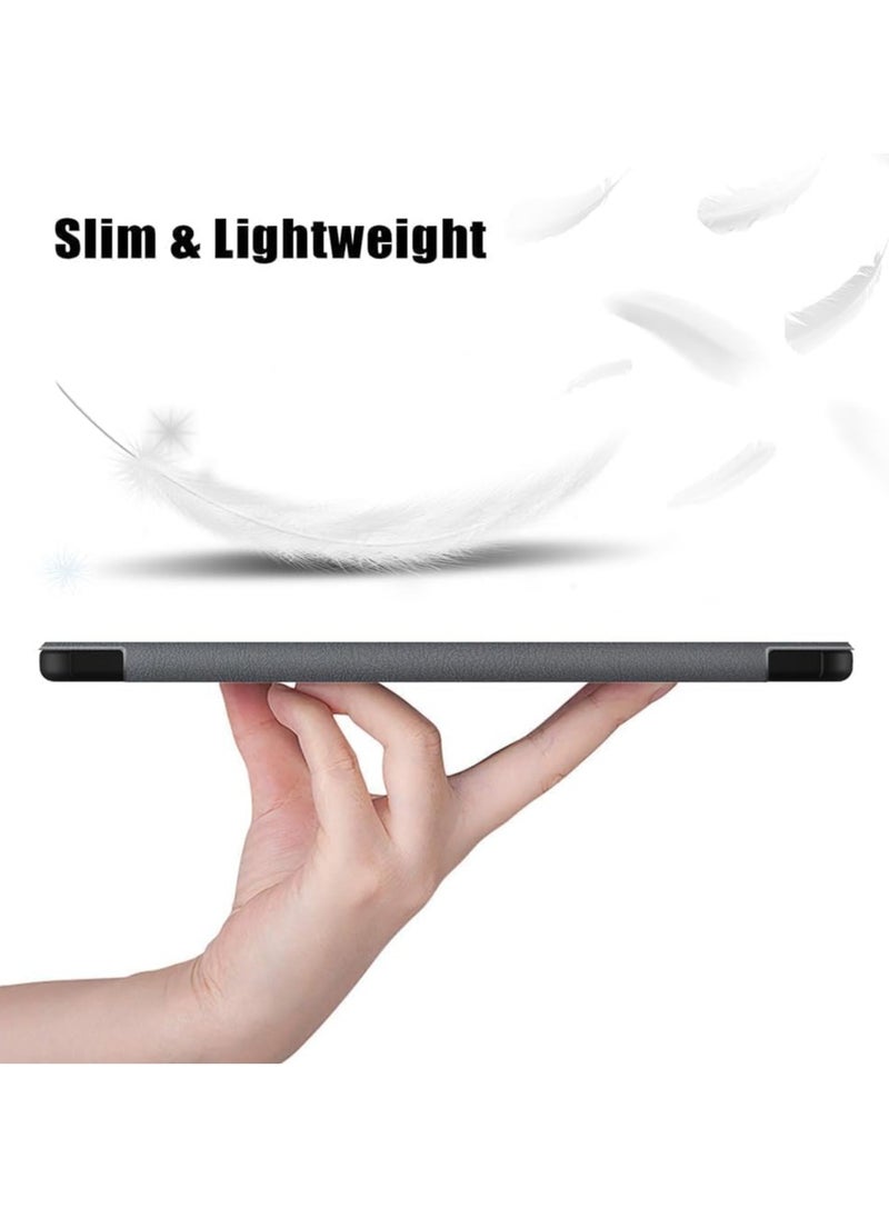 VKL حافظة لجهاز Xiaomi Redmi Pad SE 11'' 2023، حافظة جلدية PU رفيعة للغاية قابلة للطي مع غطاء السكون/التنشيط التلقائي لجهاز Xiaomi Redmi Pad SE (رمادي)  - Image 5