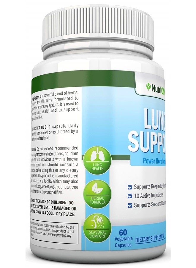 NutriONN Lung Cleanse - Powerful Lung Detox Program - 100% Vegetable Based - Great for Smokers - Supports Respiratory Health - Helps Reduce The Production of Mucus - Promotes Comfortable Breathing - Image 4