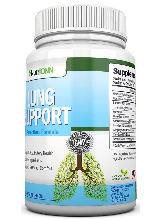 NutriONN Lung Cleanse - Powerful Lung Detox Program - 100% Vegetable Based - Great for Smokers - Supports Respiratory Health - Helps Reduce The Production of Mucus - Promotes Comfortable Breathing - Image 5