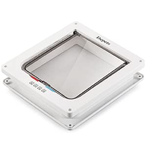 Depets Large Cat Door (Outer Size 9.9" x 9.2"), 4 Way Locking Cat Flap Door for Interior Exterior Doors, Weatherproof Pet Door for Circumference < 23" - Image 5
