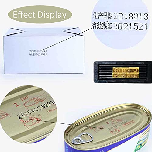 HUIOP Date Stamper,Portable Handheld Coding Machine Manual Date Stamp Printer Ink Date Printing for Food Plastic Bag Bottle Metal Cans Paper Production Expiry Date Print - Image 3