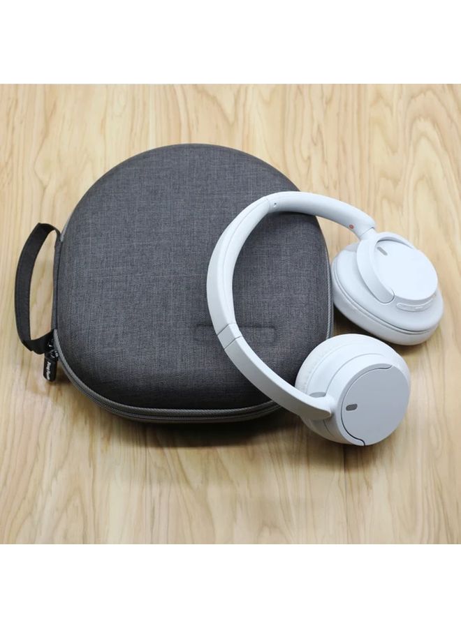 Hard EVA Headphone Case With Hand Strap Durable Black Travel Storage Bag - Image 3