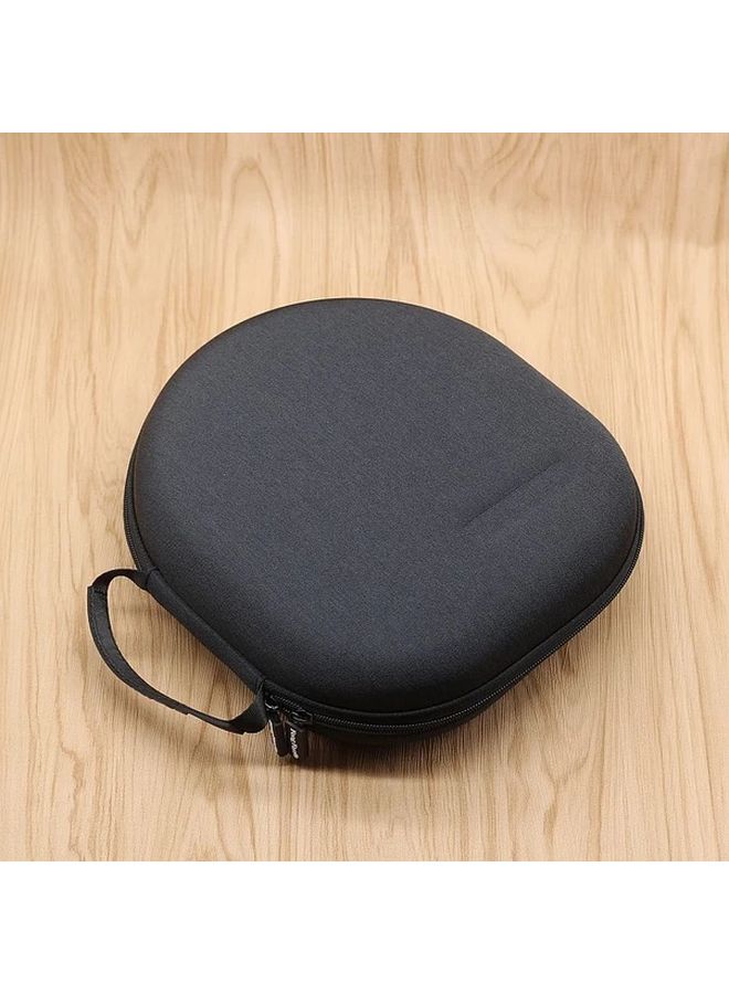 Hard EVA Headphone Case With Hand Strap Durable Black Travel Storage Bag - Image 5