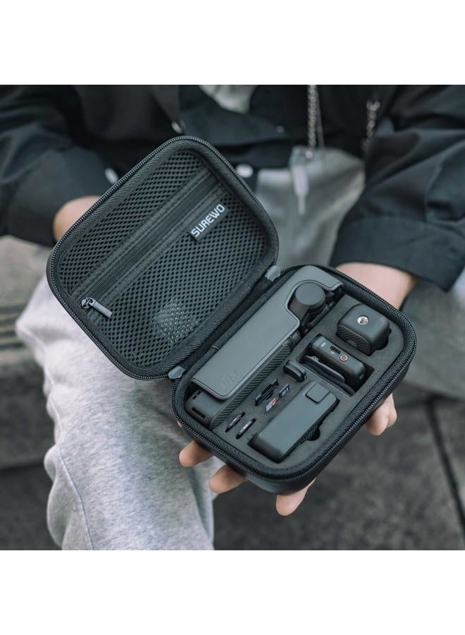 SUREWO Osmo Pocket 3 Mini Case, Portable PU Storage Protective Bag for DJI Osmo Pocket 3 Standard kit and DJI Osmo Pocket 3 Power Expansion Combo Accessories - Image 2
