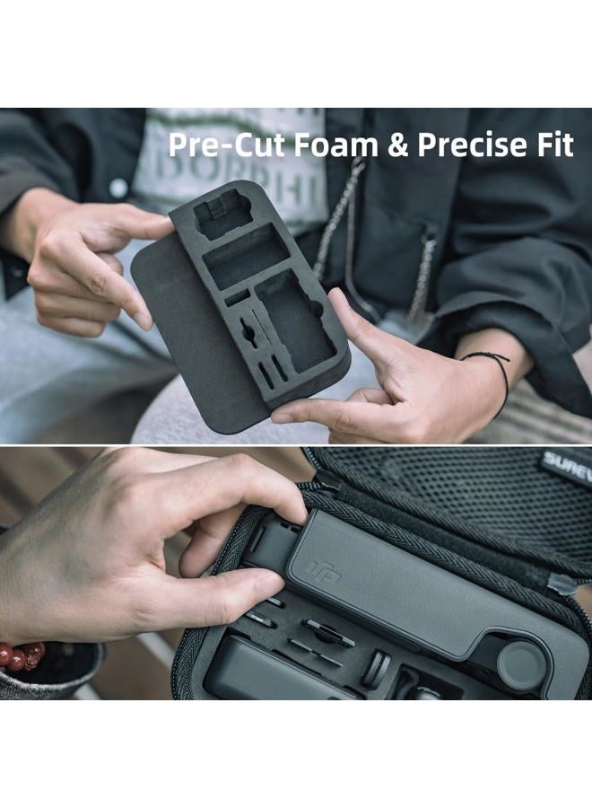SUREWO Osmo Pocket 3 Mini Case, Portable PU Storage Protective Bag for DJI Osmo Pocket 3 Standard kit and DJI Osmo Pocket 3 Power Expansion Combo Accessories - Image 3