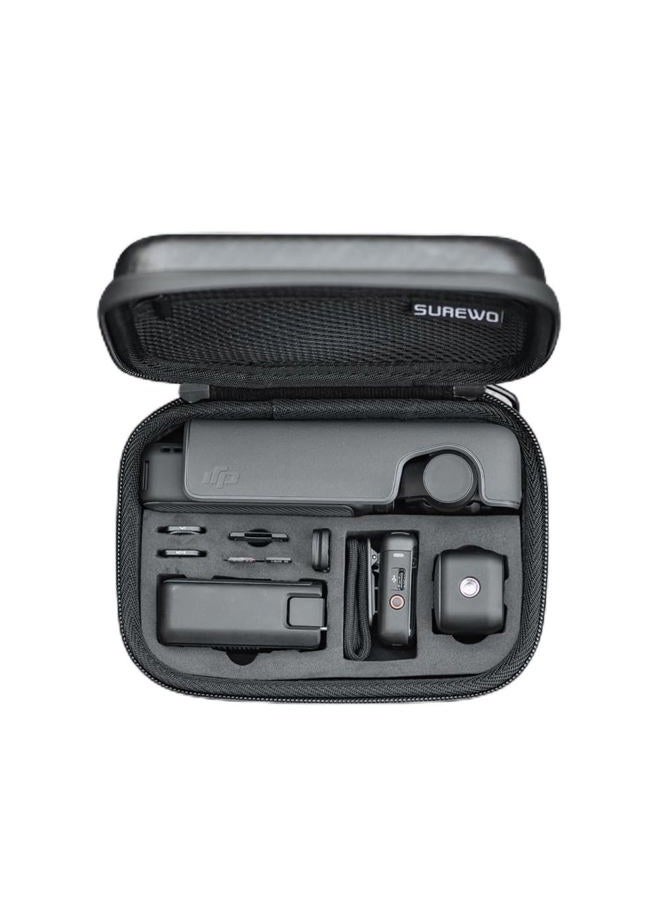 SUREWO Osmo Pocket 3 Mini Case, Portable PU Storage Protective Bag for DJI Osmo Pocket 3 Standard kit and DJI Osmo Pocket 3 Power Expansion Combo Accessories - Image 1