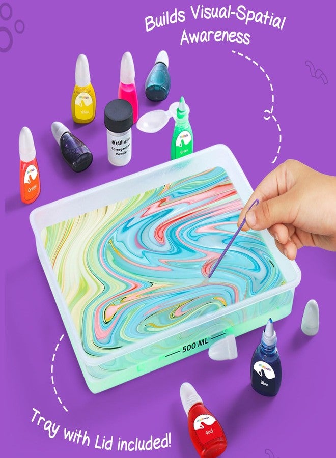 FIRSTCRY INTELLISKILLS Intelliskills Premium Handy Marbling Kit for Kids, DIY Creative Activity Kit, Water Marbling Kit for Kids, Art & Craft Kits, Mess-Free, Gift for Girls & Boys Ages 6, 7, 8, 9, 10, 11, 12, BIS Certified - Image 4