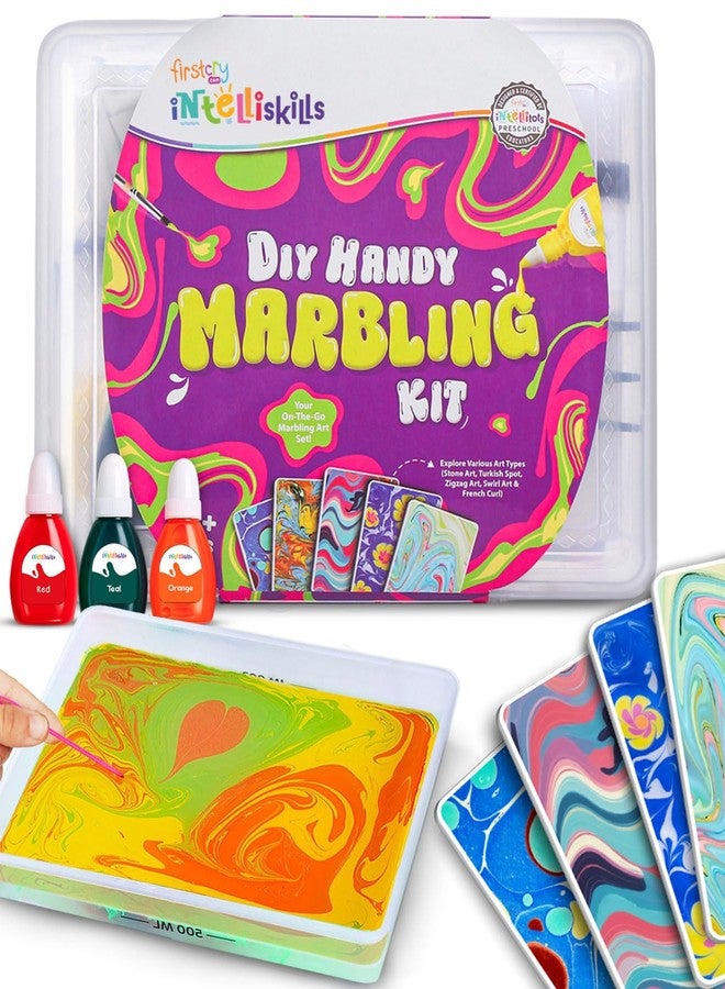 FIRSTCRY INTELLISKILLS Intelliskills Premium Handy Marbling Kit for Kids, DIY Creative Activity Kit, Water Marbling Kit for Kids, Art & Craft Kits, Mess-Free, Gift for Girls & Boys Ages 6, 7, 8, 9, 10, 11, 12, BIS Certified - Image 1