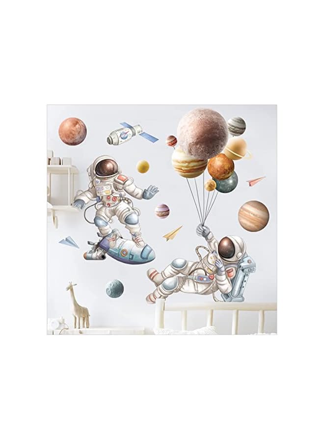 Zaboon Wall Decals, Satellite Planets and Stars Outer Space Wall Art Wall Stickers, Nursery Kids Room Gaming Room Wall Decor - Image 2