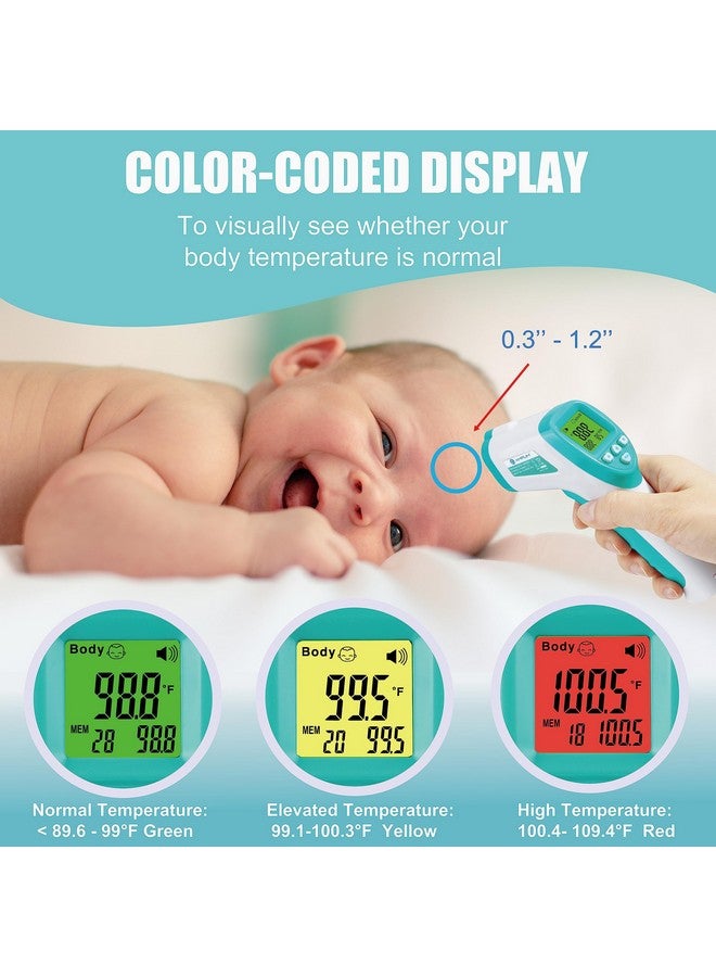 Amplim Forehead Thermometer for Adults, Kids, and Infants: No-Touch Digital Baby Thermometer, Temporal Touchless Medical Grade Newborn Thermometer, Registry Must Have for Body Fever Temperatures, Blue - Image 4