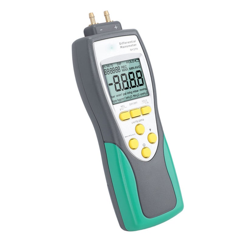 Digital Manometer 11 Selectable Units High Accuracy Pressure Sensor - 48 Data Records Portable Pressure Gauge for Auto Repair Gas Pipeline Air Conditioning System - Image 5