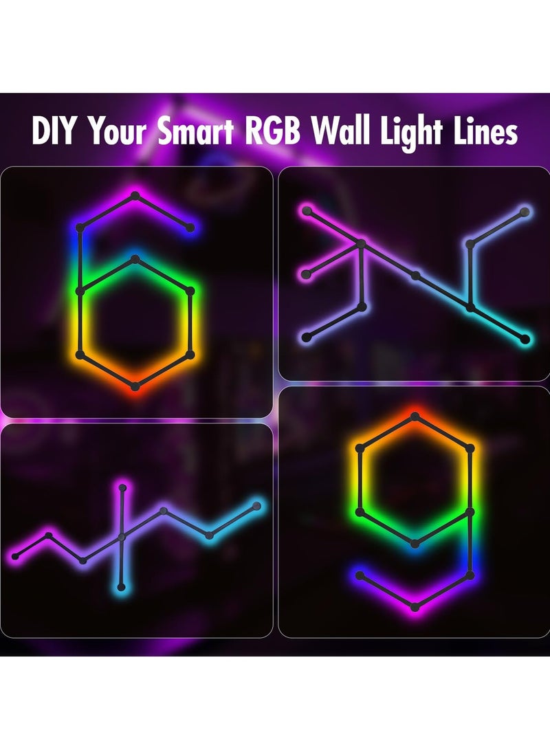 Loquat 9 Lines LED Smart Glide Light WiFi RGB LED Wall Light for Gaming Room with Music Sync - Image 4