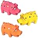 POPLAY 3PCS Squeaky Latex Grunting Pig Dog Toys 4 Inch Prank Nosie Maker Puppy Chew Toys Rubber Squeeze Gift for Dogs - Image 3