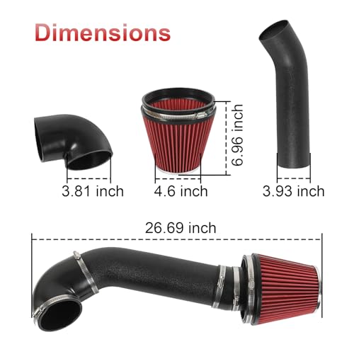LDMINDA LS Swap Cold Air Intake kit Compatible with Camaro Chevelle GTO Monte Carlo Caprice LS1 LS2 LSX LQ4 LQ9 Restomod - Image 5