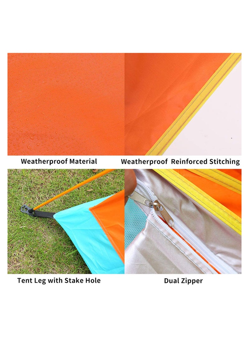 GO2CAMPS Automatic Camping Tent 4 Persons (200X200X135) CM,Instant Automatic Pop Up Dome Tent,Portable Windproof Lightweight for Family Backpacking Hunting Hiking Outdoor Beach Tent and Picnic Tent-Multicolour - Image 3