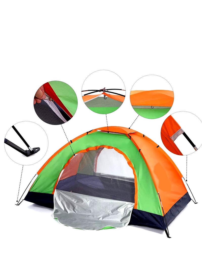 GO2CAMPS Automatic Camping Tent 4 Persons (200X200X135) CM,Instant Automatic Pop Up Dome Tent,Portable Windproof Lightweight for Family Backpacking Hunting Hiking Outdoor Beach Tent and Picnic Tent-Multicolour - Image 4