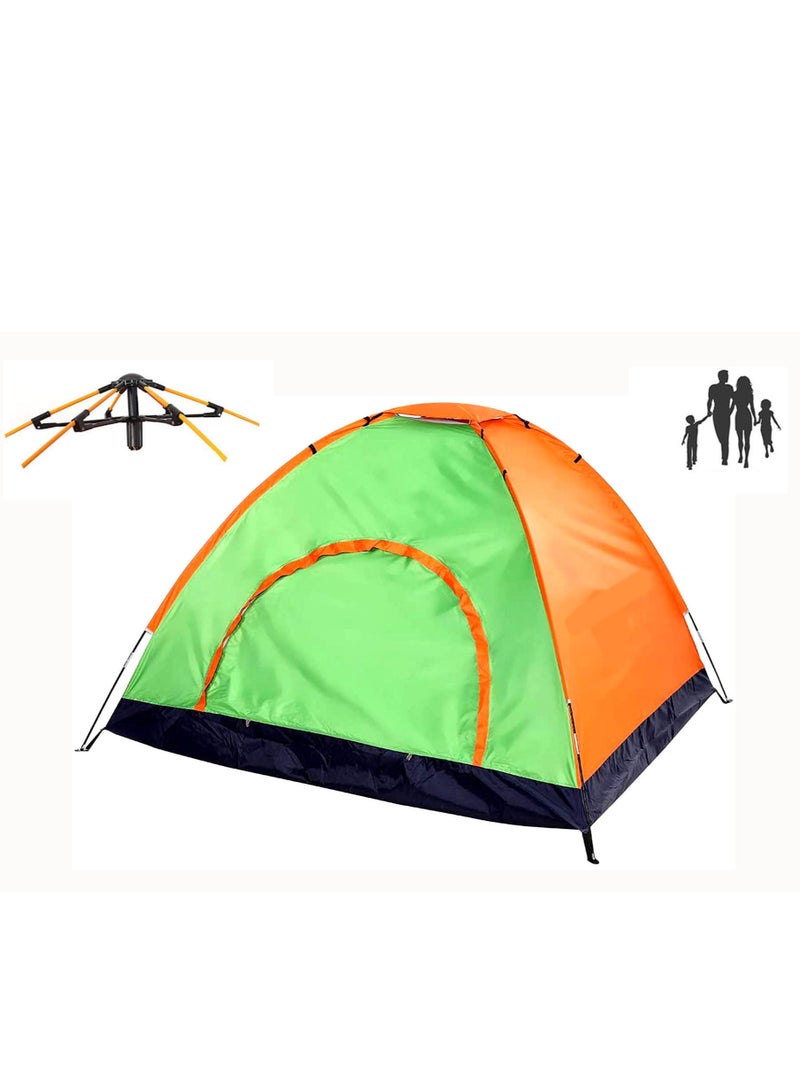 GO2CAMPS Automatic Camping Tent 4 Persons (200X200X135) CM,Instant Automatic Pop Up Dome Tent,Portable Windproof Lightweight for Family Backpacking Hunting Hiking Outdoor Beach Tent and Picnic Tent-Multicolour - Image 1