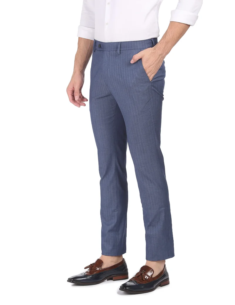 Arrow Blue ARADTR2025 Aqua Mens Trousers for Men | Best Price UAE
